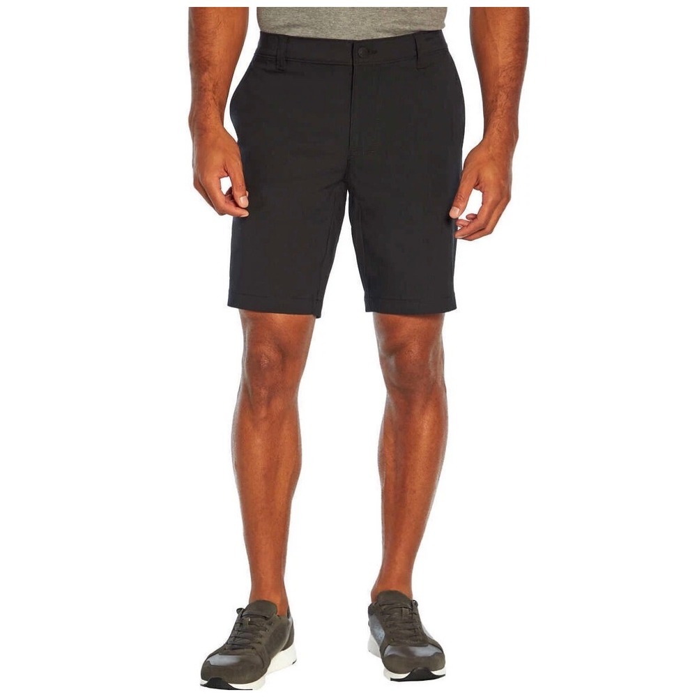 Banana Republic Mens Black Comfort Flat Front Shorts Size 36 Stretch Performance